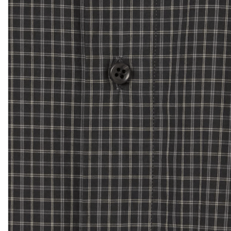 INSCRIRE   Cotton Check Cape Shirt BLACK