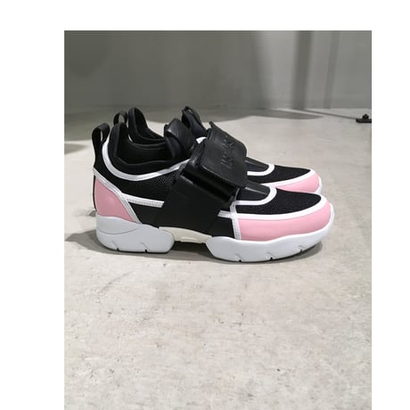 MSGM トリコロールロゴストラップシューズ