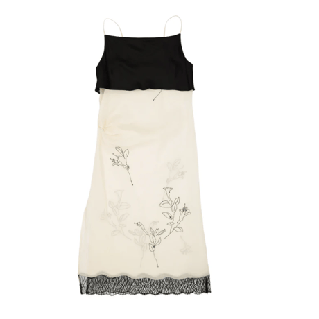 TANAKA   SLIP DRESS - NATURAL(EMBROIDERY)