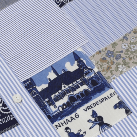 JUNYA WATANABE MAN  COTTON STRIPE MIX-PATCHWORK SHIRTS