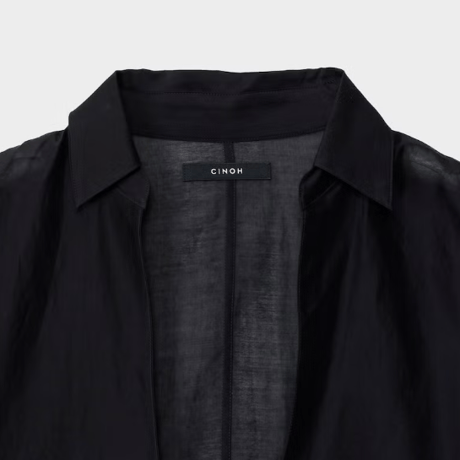 CINOH   DEEP V NECK COTTON SILK SHIRT