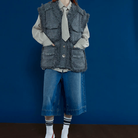 MAISON SPECIAL   Tweed Vest