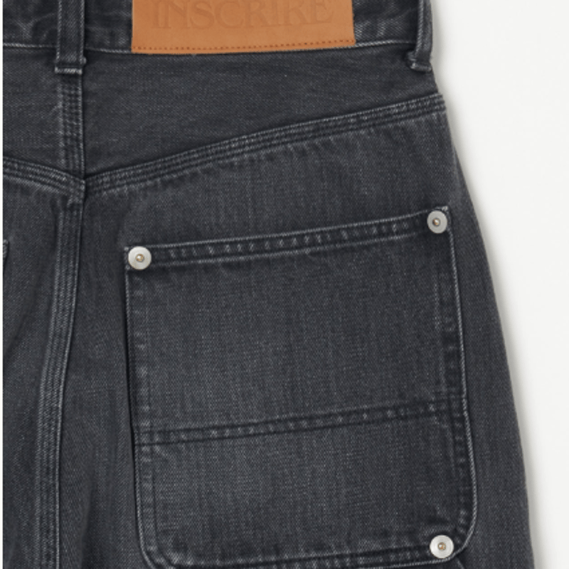 INSCRIRE Japan製 Double Knee Black Denim INSCRIR E Double Knee | UNKER