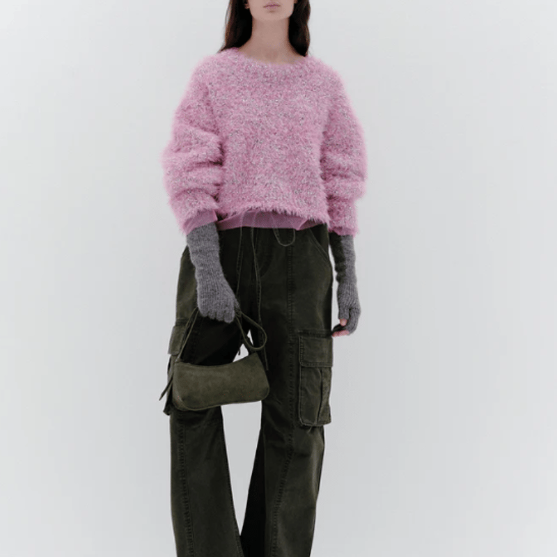 MAISON SPECIAL Sparkling Shaggy Knit Pullover