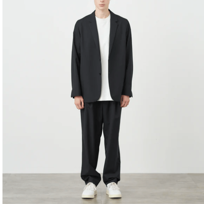 ATON WOOL TROPICAL | TAPERED EASY PANTS (04) 