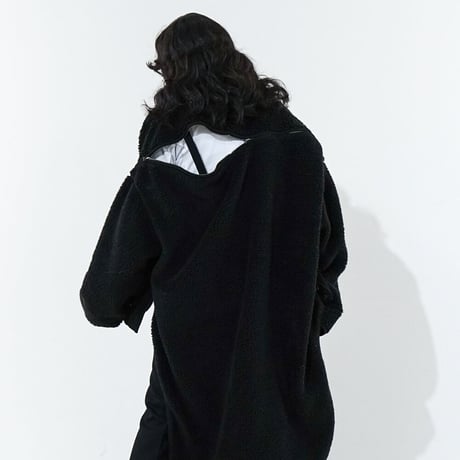 facetasm HIGH-LOW FLEECE ZIPPER JACKET