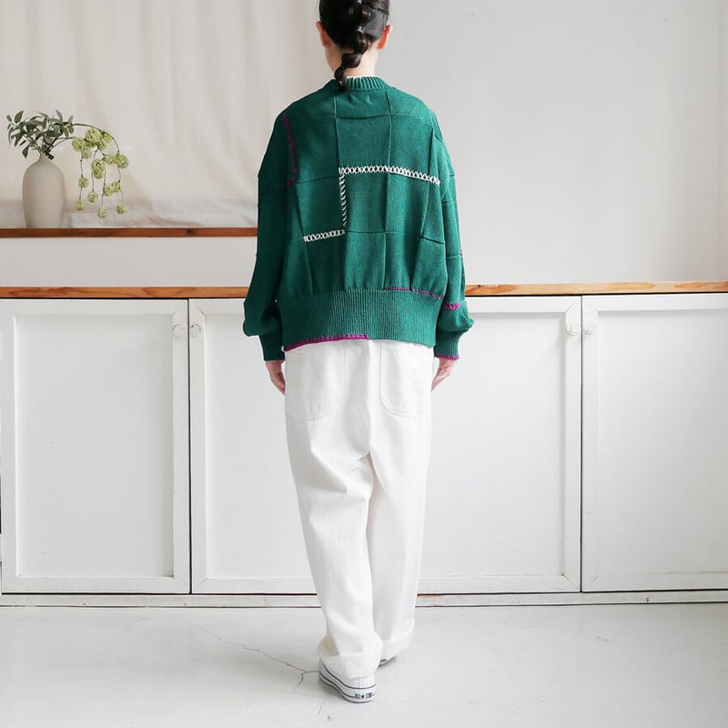 COOHEM| コーヘン | STITCH WORK KNIT CARDIGAN｜ステッチワー
