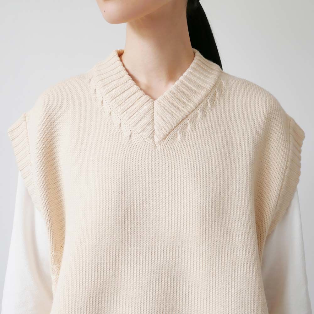 gasa ガサ リネンニットベスト グレージュ native villge gasa ガサ リネンニットベスト グレージュ native villge
