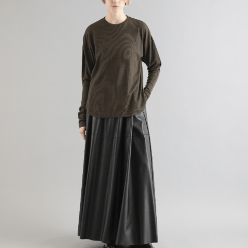 SACRA サクラ｜SYNTHETIC LEATHER SKIRT｜124522122｜BL