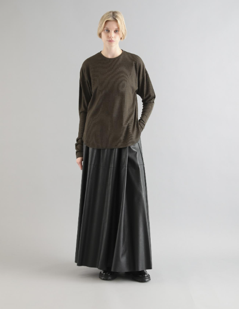 SACRA サクラ｜SYNTHETIC LEATHER SKIRT｜124522122｜BL
