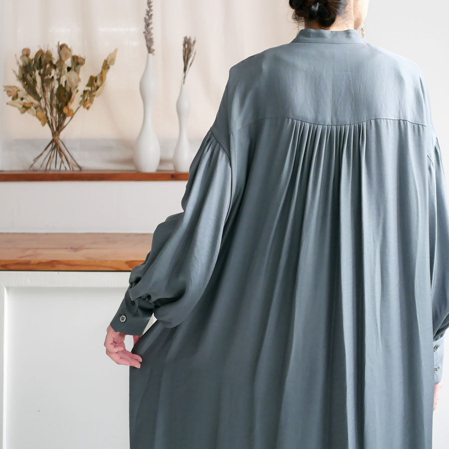 SACRA ｜ サクラ｜TRIACE VINTAGE TWILL OP ギャザースリーブワンピ 