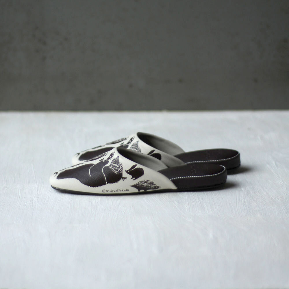 KBF パントゥフル CLOAKROOMS PANTOUFLE OWL MINT/BEIGE Lsize | 【公式オンライン