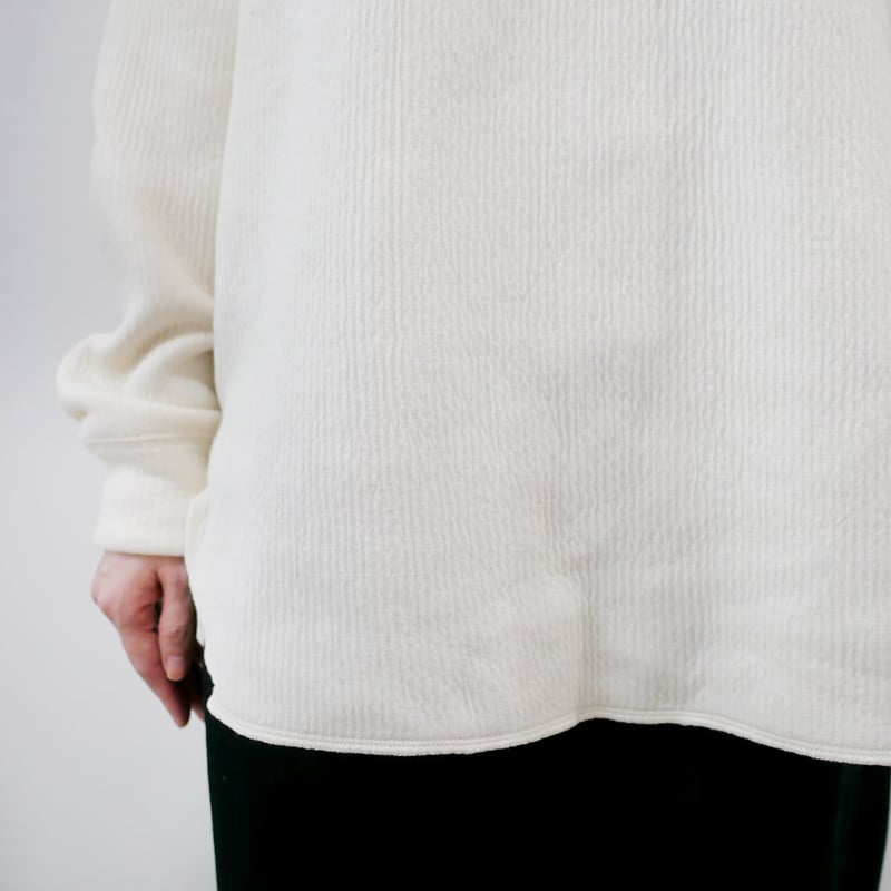 SACRA｜サクラ ｜WOOLEN COTTON TOP｜125551091｜OFF WHIT