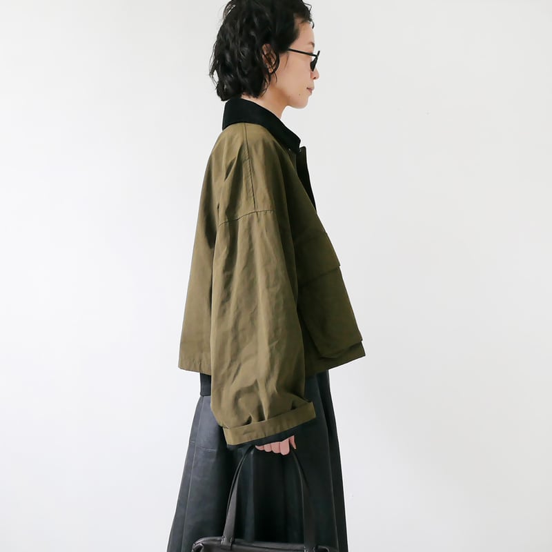 SACRA｜サクラ ｜WAXED HIGH DENSITY CLOTH SHORT JACKE