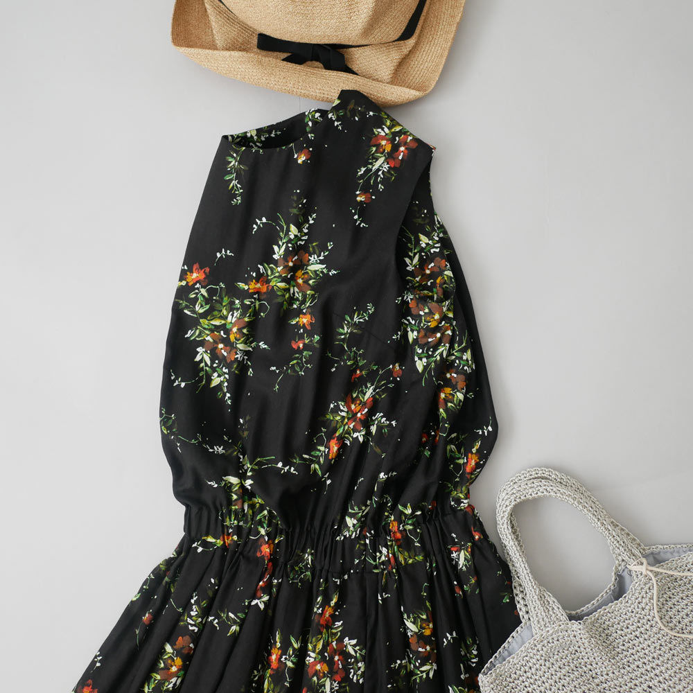 SACRA ｜ サクラ コットンリヨセル マルチフラワー ノースリーブ  