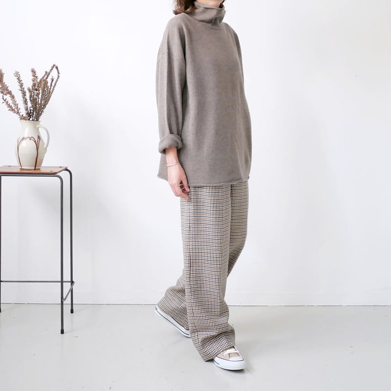 【美品】WIRROW/ウィロウ/ボトルネックニットプルオーバー/MOCHA/2 WIRROW｜ウィロウ｜ボトルネックニットプルオーバー ｜1121146