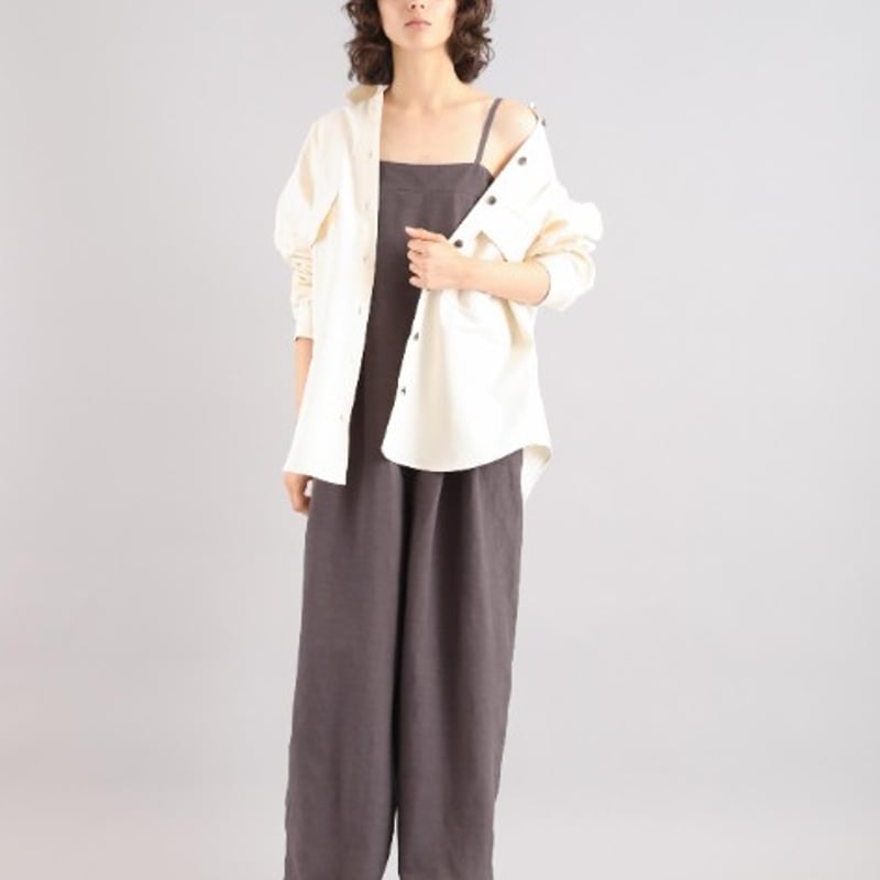 SACRA｜サクラ ｜RAYON LINEN TUMBLE SALOPETTE｜1251090