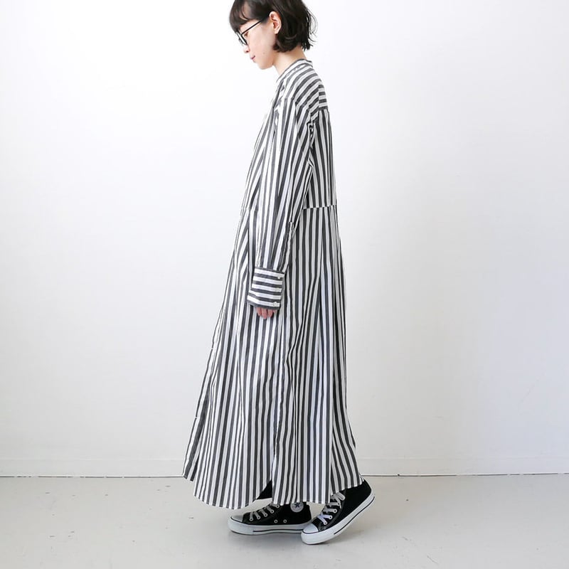 UNIVERSAL TISSU｜ ユニヴァーサルティシュ｜ストライプ バンドカラー