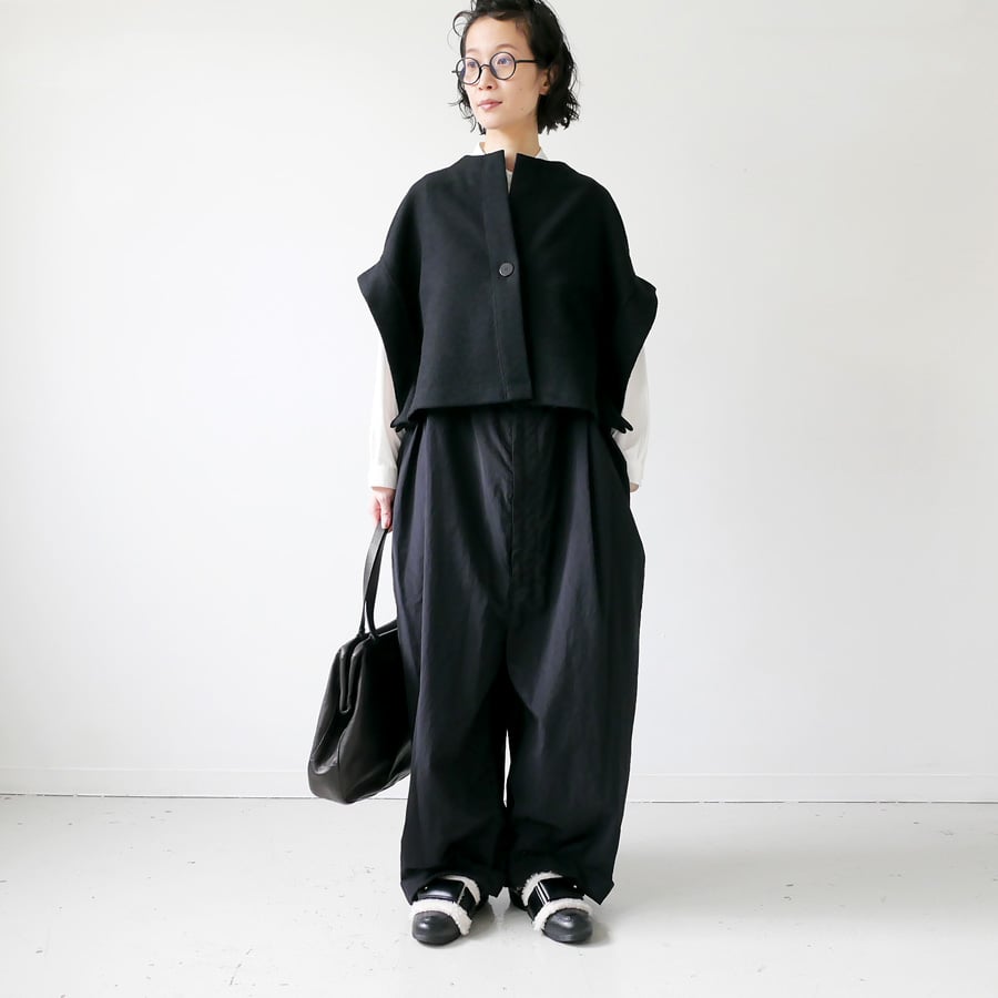 【専用】SH-HIRAI スーヒライ　ウールジャージーポンチョ　38 М SI-HIRAI｜スーヒライ｜ SHORT ROBE｜CHAW25-60115 ｜BLACK