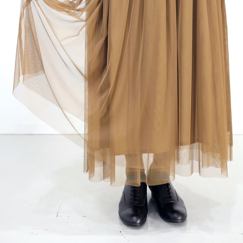 SACRA |サクラ |オーバーラップチュールスカート|BEIGE SACRA |サクラ |オーバーラップチュールスカート|BEIGE