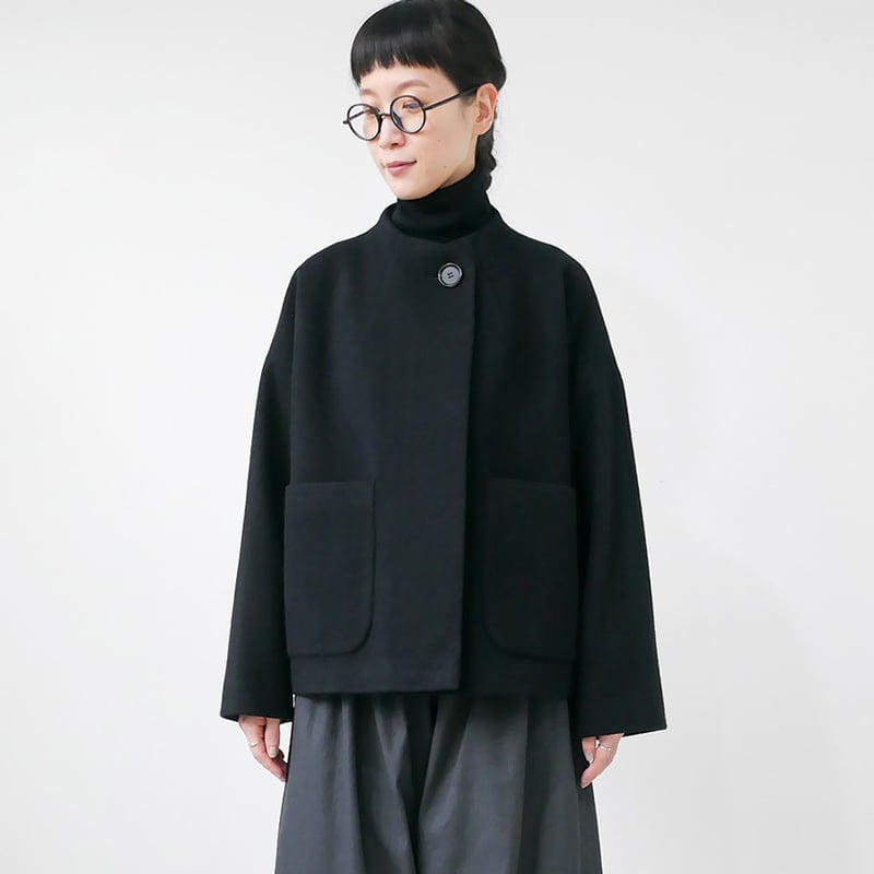 SI-HIRAI｜スーヒライ｜ ROUND NECK JK｜CHAW25-4815SH ｜BL