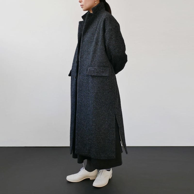 UNIVERSAL TISSU ロングコート UNIVERSAL TISSU ユニヴァーサルティシュ｜ネップシルクツイードBIG