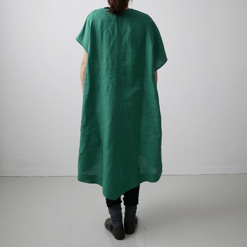 THE FACTORY ザ・ファクトリー リネン Vネックアシンメトリー