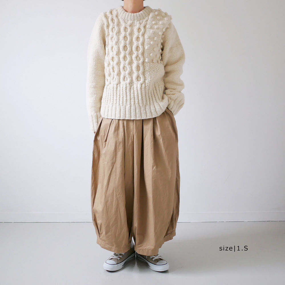 HARVESTY｜ハーベスティ｜ケーブルニットプルオーバー ｜WHITE｜A51803