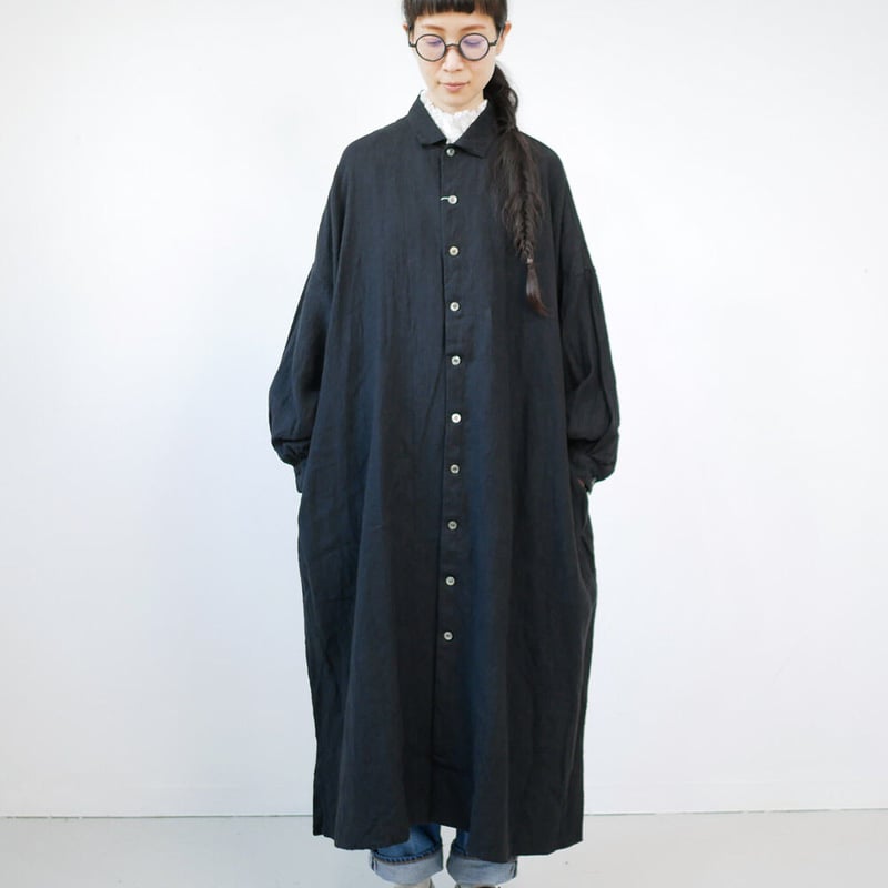 UNIVERSAL TISSU｜ ユニヴァーサルティシュ｜起毛リネン コートドレス