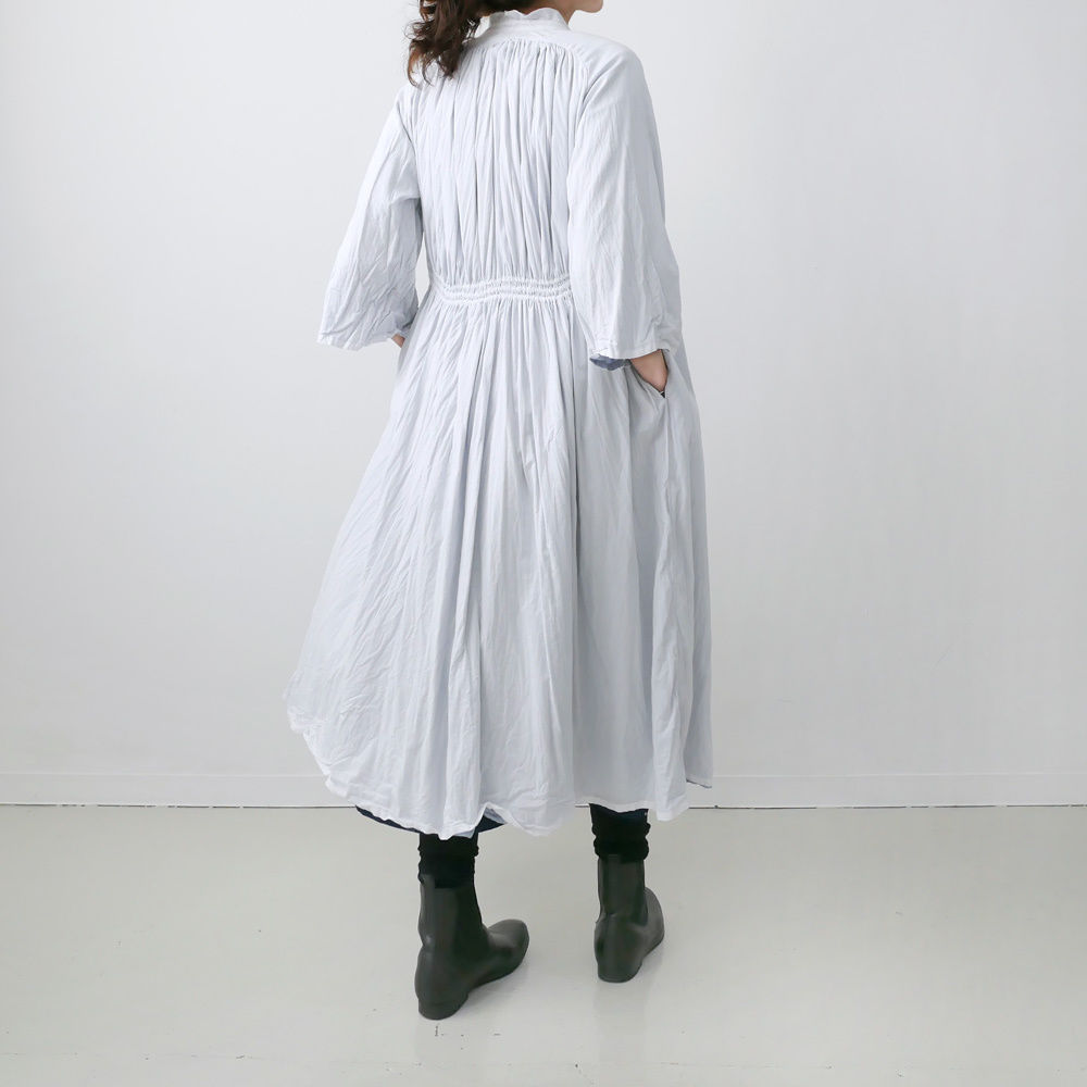 K|Kurume Kasuri Kenkyusya|3WAYジップアップシャツワンピ K|Kurume Kasuri Kenkyusya|3WAYジップアップシャツワンピ