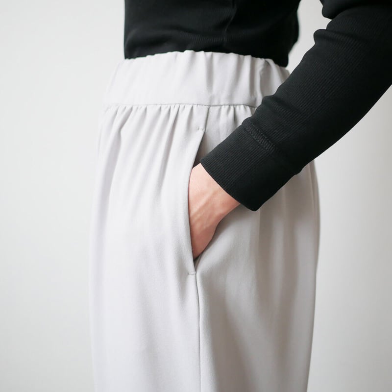 no control air 美しいテーバードパンツ ライトグレー XS NO CONTROL AIR｜ノーコントロールエアー｜アセテート＆ポリエステル