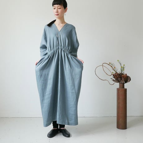 【SI-HIRAI】ブラック チュニックドレス　ポケット　セルロース SI-HIRAI】ブラック チュニックドレス ポケット セルロース