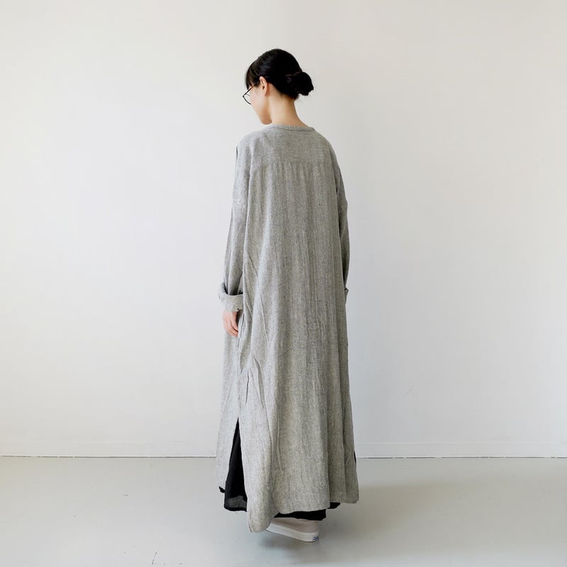 TISSU｜ティシュ｜シルクリネンストレートロングシャツ｜TS193SH076 