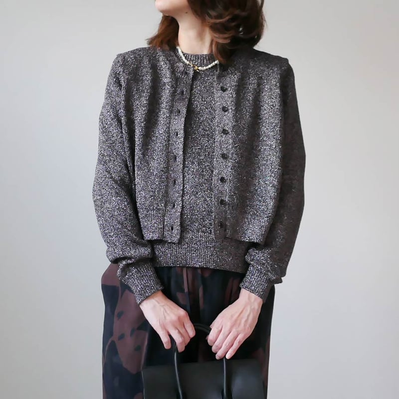 SACRA サクラ|GLOSSY LILY CARDIGAN|124540081|CHARC SACRA サクラ|GLOSSY LILY CARDIGAN|124540081|CHARC