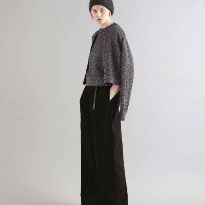 SACRA サクラ｜GLOSSY LILY CARDIGAN｜124540081｜CHARC