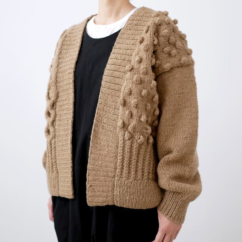 HARVESTY｜ハーベスティ｜ケーブルニットカーディガン ｜BEIGE｜A61801