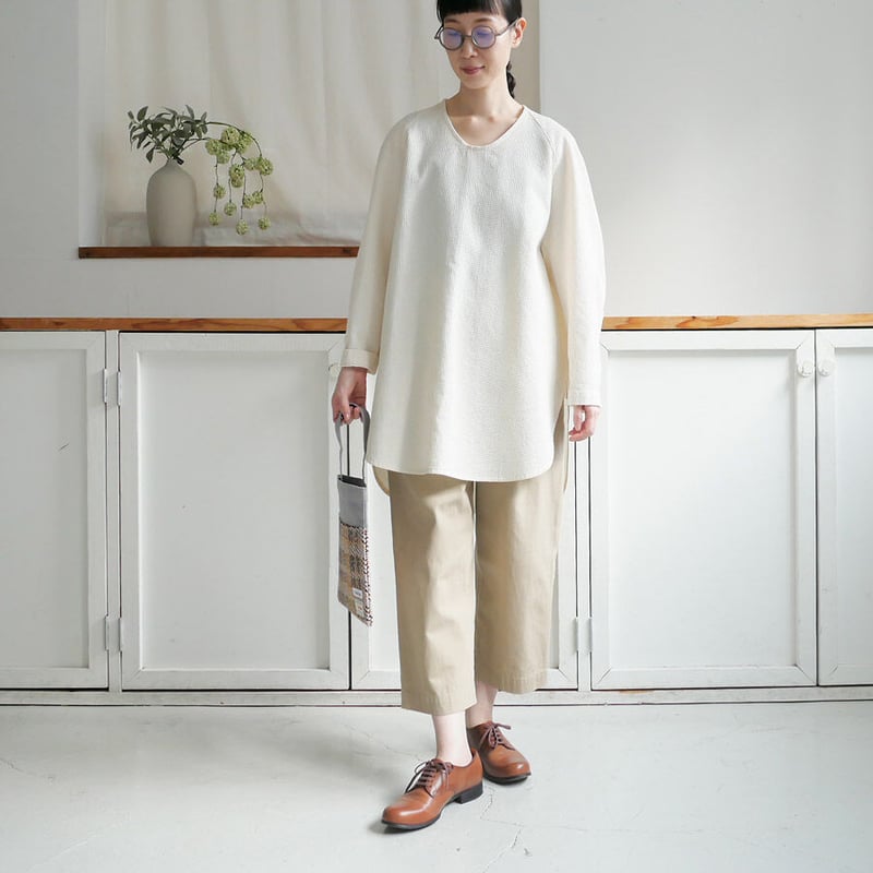 FIRMUM｜フィルマム｜強撚ツイルコットン 9分丈ワイドパンツ｜TA