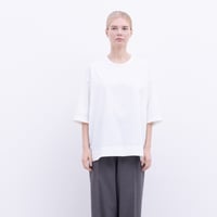 NO CONTROL AIR ｜ノーコントロールエアー｜ストレッチポリエステル・マットタイプライター　クルーネックプルオーバー｜BLACK/OFF WHITE/ECRU｜LE_NC0509PO