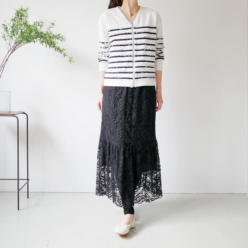 COOHEM| コーヘン | WOMEN_MARINE TWEEDY KNIT CARDIGA