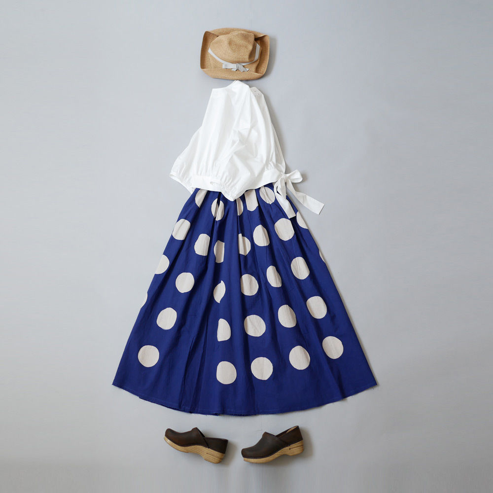 THE FACTORY ザ・ファクトリー バティック Big Dot ギャザースカート B