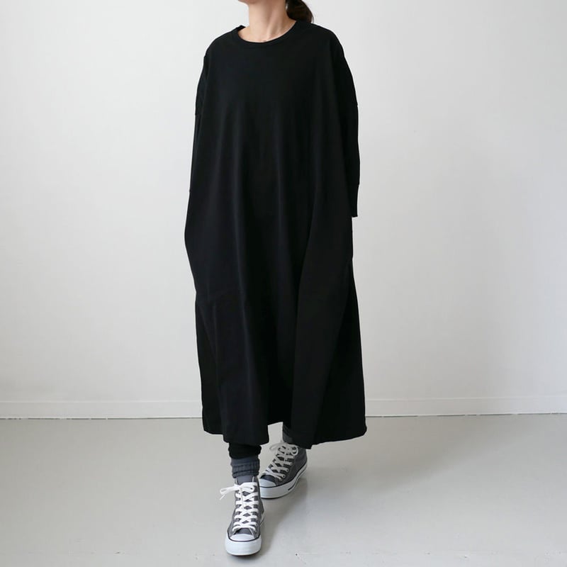 美品！　UNIVERSAL TISSU　ビッグワイド　コットンワンピース UNIVERSAL TISSU ユニヴァーサルティシュ ビッグワイド長袖コットン