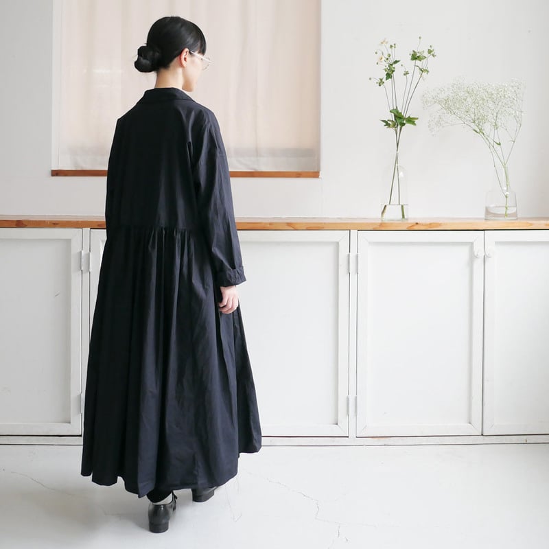 (g)グラム　コットンワンピース g｜glam｜グラム｜ コットンダンプクロスリボン前開きワンピース｜g