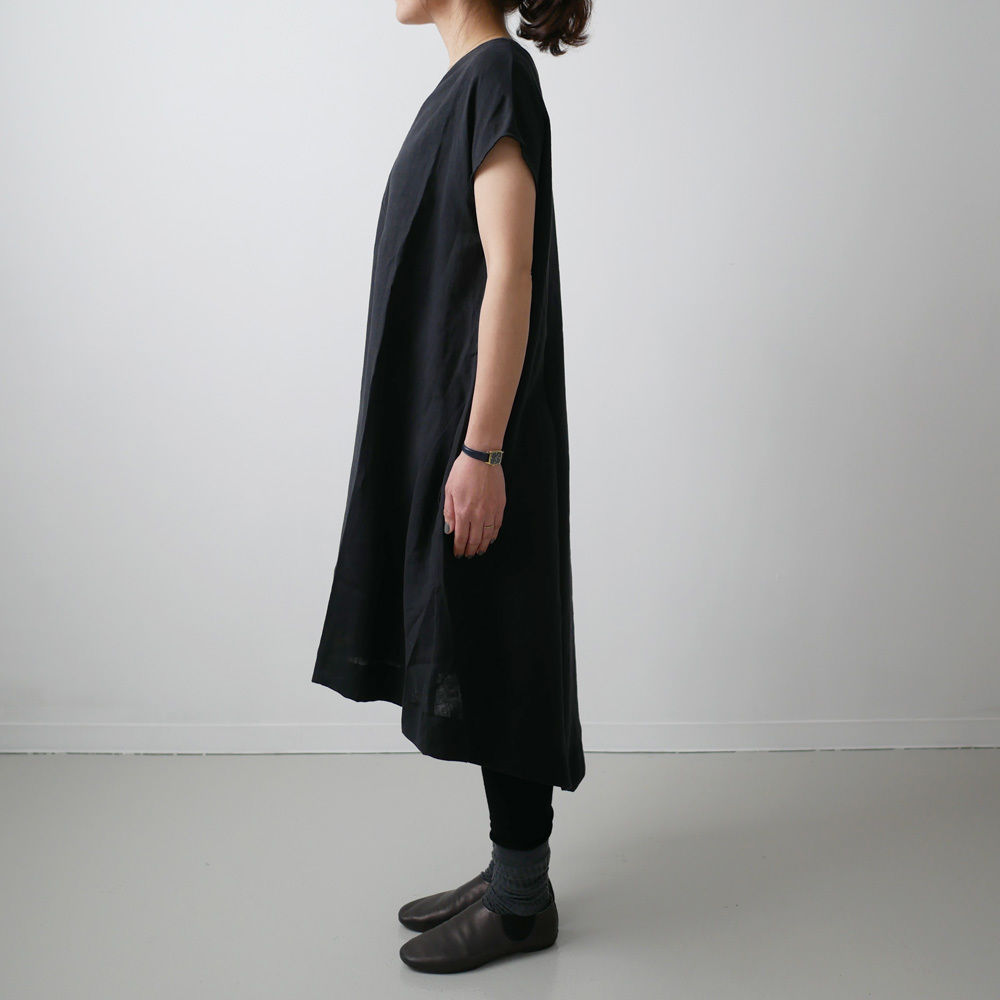 45Ｒ リネンDRESS 45rpm アシンメトリーワンピース THE FACTORY ザ・ファクトリー リネン Vネックアシンメトリー