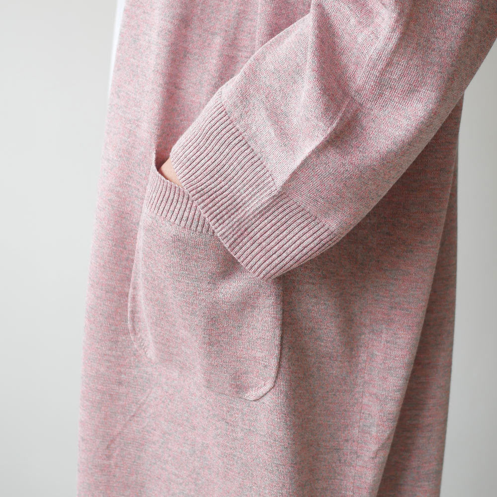 SACRA| サクラ | MIX COLOR YARN ロングカーディガン|RED SACRA| サクラ | MIX COLOR YARN ロングカーディガン|RED