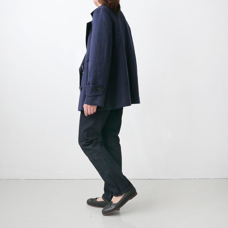 SACRA｜サクラ ｜ビッグカラーダブルボタンジャケット｜ NAVY