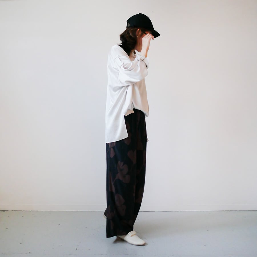 SACRA サクラ｜MODERN FLOWER PANTS｜124513112｜BLACK 