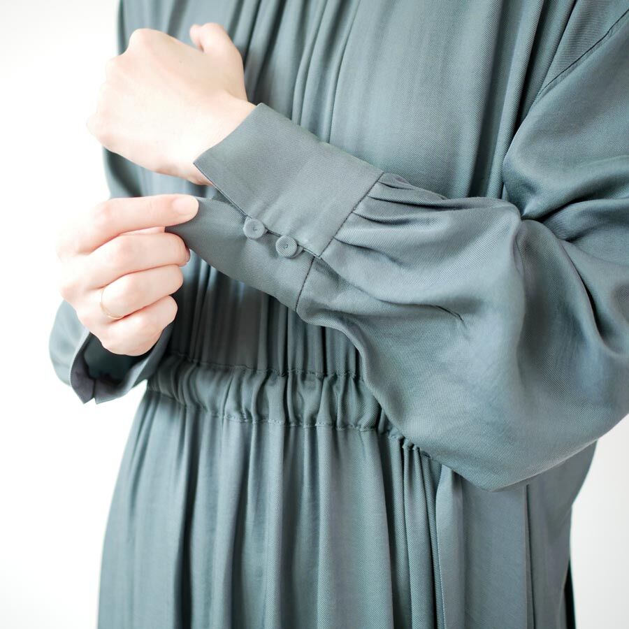 SACRA ｜ サクラ｜TRIACE VINTAGE TWILL OP ギャザーワンピース｜1