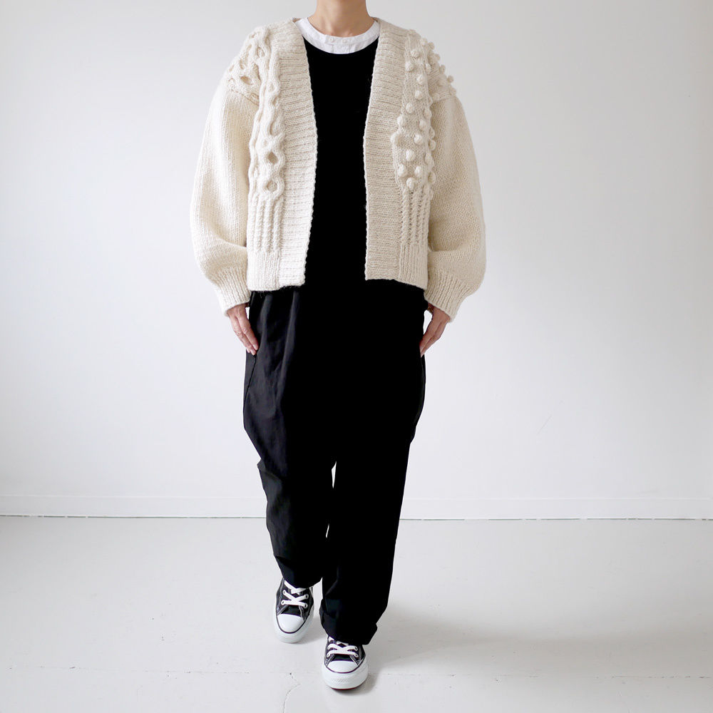 ハーベスティ カーディガン　ハンドニット　アシンメトリー　ケーブルニット　S a62401-z-01.jpg?fitin=720:720