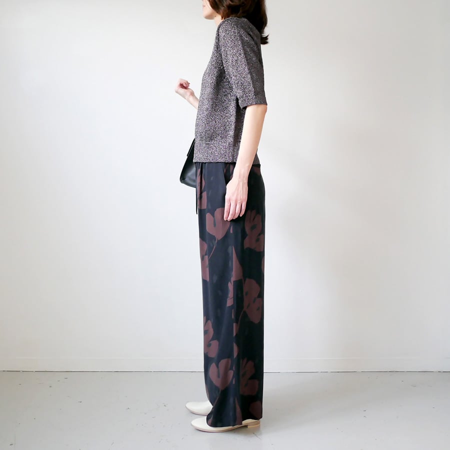 SACRA サクラ｜MODERN FLOWER PANTS｜124513112｜BLACK 