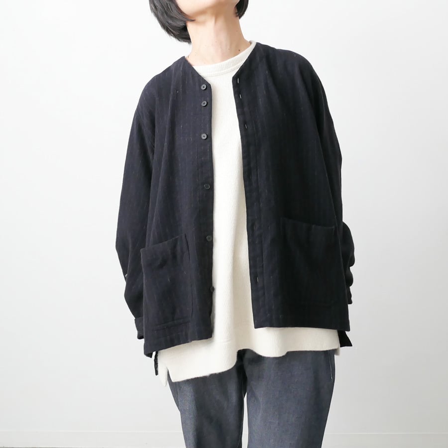 FIRMUM ｜フィルマム｜ウール＆コットン・接結二重編みクルーネック  